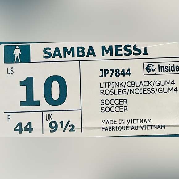 NIB ADIDAS MESSI CLASSIC SAMBA PINK INDOOR LEATHER SOCCER SHOES MENS 10 - Picture 15 of 16